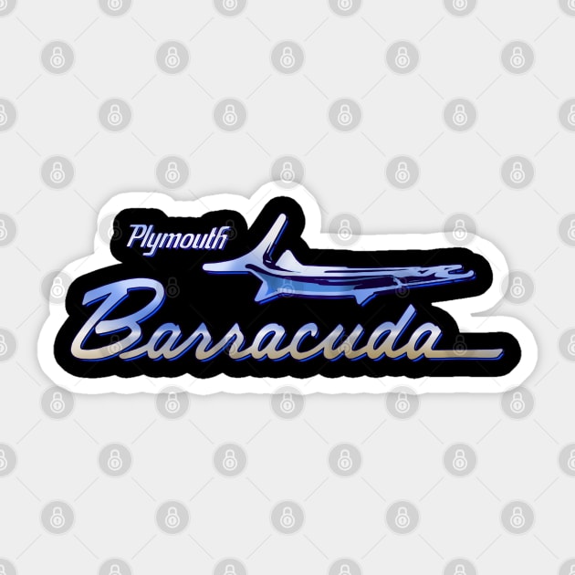 Plymoth Barracuda Sticker by Midcenturydave